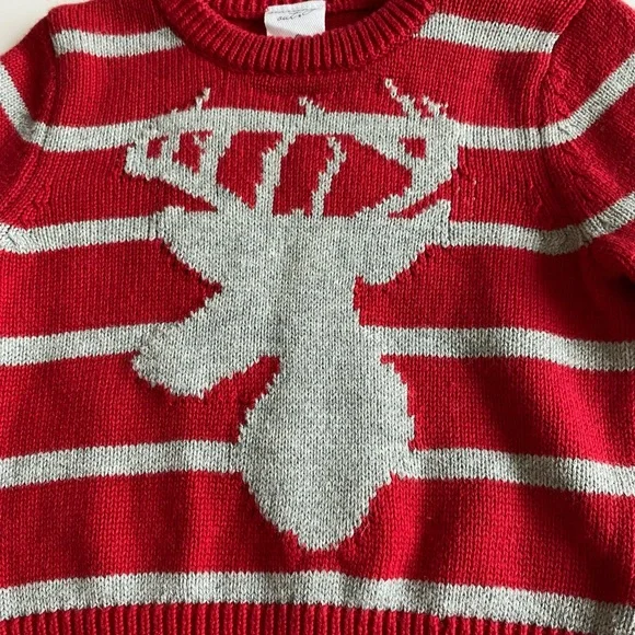 Baby Boy’s Starting Out Red Deer Christmas Holiday Soft Cotton Sweater 12 Months - Picture 2 of 9